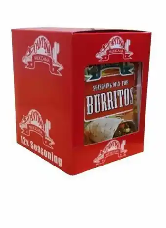 12 pacotes de tempero burrito mix 35g - cantina mexicana