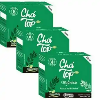Kit 3cx chá top ¿ desinchar - orgânico (30 sachês) ¿ campo verde