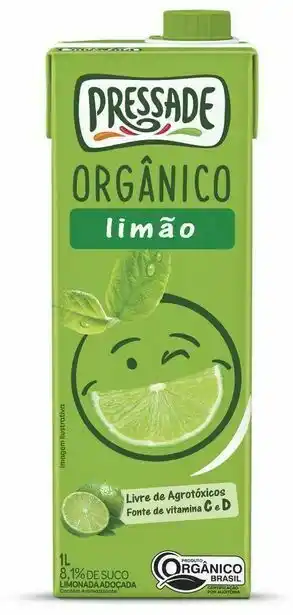 Limonada adoçada organica pressade 1l