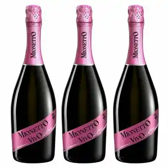 Kit 03 unidades espumante mionetto vivo rosé seco 750ml