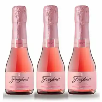 Mini espumante freixenet rose rosado 200ml brut 03 unidades
