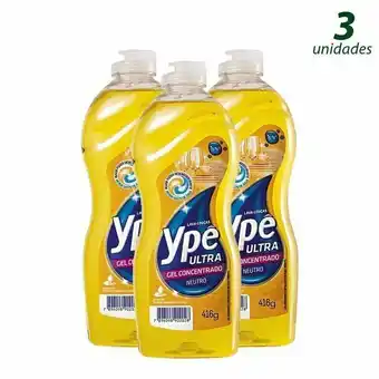 Pão de Açúcar Kit com 3 detergente líquido ypê ultra concentrado neutro 416g oferta