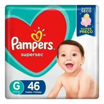 Fralda pampers supersec g 46 unidades