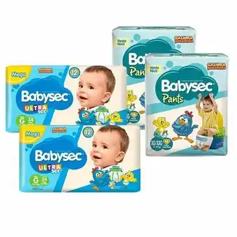 Pão de Açúcar Kit 68 fraldas babysec ultrasec g 32 babysec pants g oferta