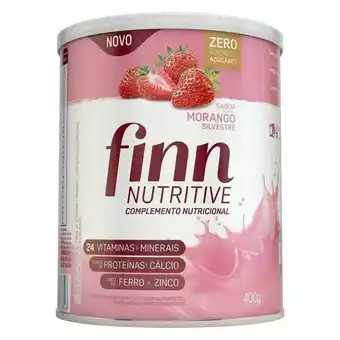 Complemento nutricional morango silvestre finn nutritive lata 400g