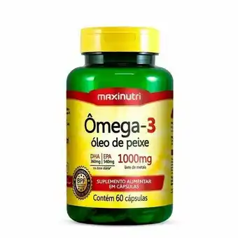 Ômega 3 1000mg 60 cápsulas - maxinutri