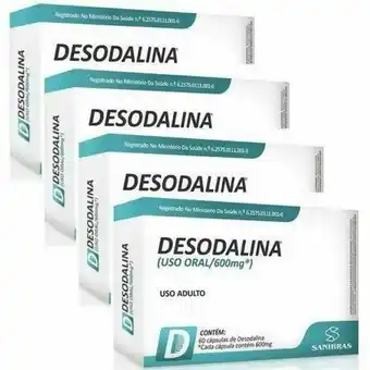 Pão de Açúcar 4x desodalina 600mg (4x60 caps) - sanibrás oferta