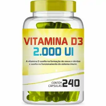 Vitamina d3 2.000 ui com 240 capsulas