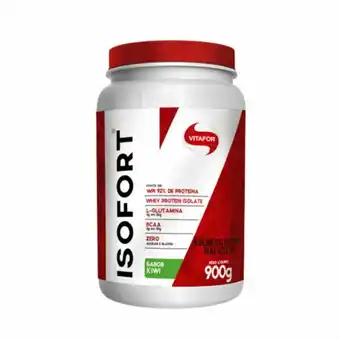 Isofort whey protein isolado sabor kiwi vitafor 900g