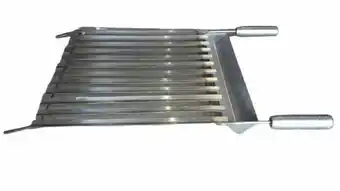 Grelha argentina em aço inox 45x70cm  arteinoxx