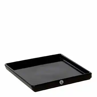 Prato square retangular 27x27 preto em polipropileno masterchef