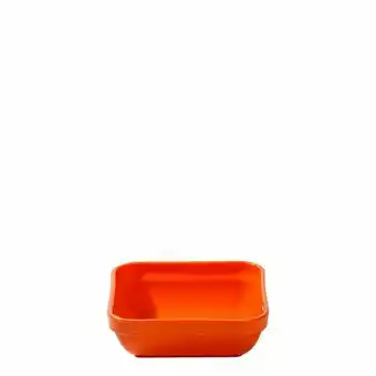 Travessa cheff quadrada 250ml laranja em policarbonato linha profissional cook vemplast