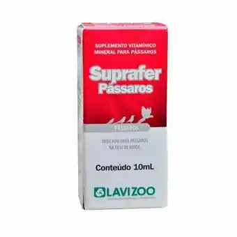 Suprafer pássaros 10ml lavizoo - suplemento para pássaros