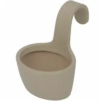 Pão de Açúcar Vaso em polietileno varanda 21x14cm areia oferta
