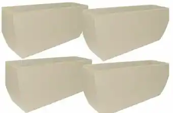 Pão de Açúcar Jogo 4 vasos polietileno parede moderno horta planta floreira 50 cimento - japi oferta