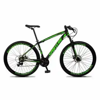 Bicicleta vega aro 29 quadro 15 câmbio tras. shimano 21v freio mecânico preto verde - spaceline