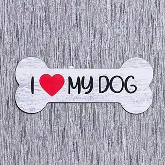 Placa decorativa ossinho 34x14cm