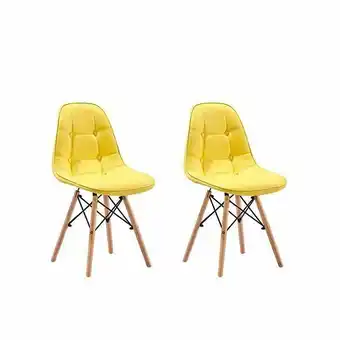 Pão de Açúcar Conjunto com 2 cadeiras eames eiffel botonê amarelo oferta