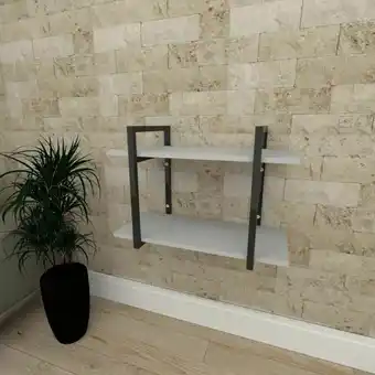 Pão de Açúcar Mini estante industrial para sala aço cor preto prateleiras 30cm cor cinza modelo ind02ceps oferta