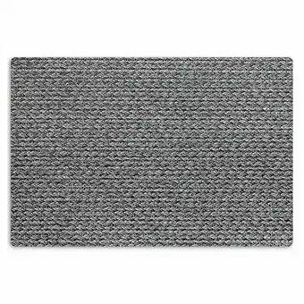 10 jogo americano tricot cinza - trançado impermeável pvc