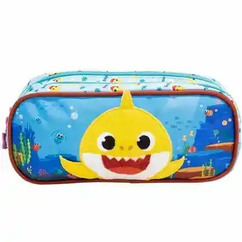Estojo escolar duplo - 21x9 cm - baby shark - plush - xeryus