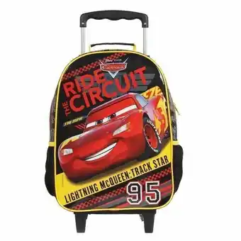 Mochila de rodinhas dermiwil relâmpago mcqueen grande - vermelho/preto