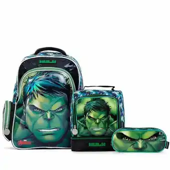 Pão de Açúcar Kit premium mochila marvel hulk com lancheira e estojo verde u oferta