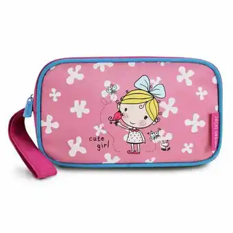 Estojo meninas escolar feminina bolsinha necessaire porta lapis rosa pink