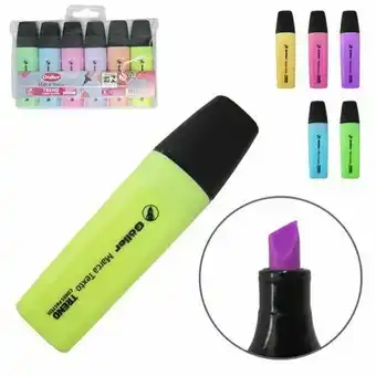 Pão de Açúcar Kit 6 caneta marca texto premium cores pastéis goller trend oferta