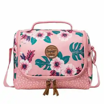 Lancheira floral dots pink u