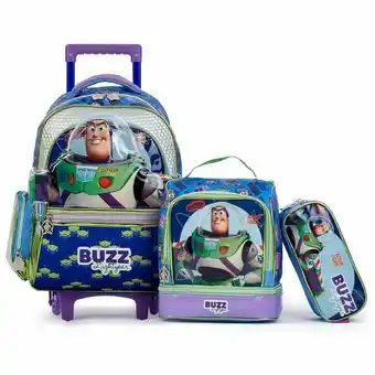 Pão de Açúcar Kit premium mochila com rodas disney buzz lightear com lancheira e estojo azul u oferta
