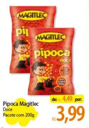 Atacadão Pipoca Magitlec Doce Pacote com 200g oferta