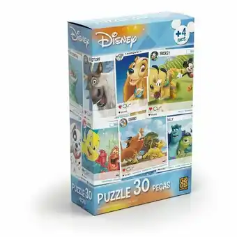 Quebra-cabeça - personagens disney - 30 peças - 2018 - grow