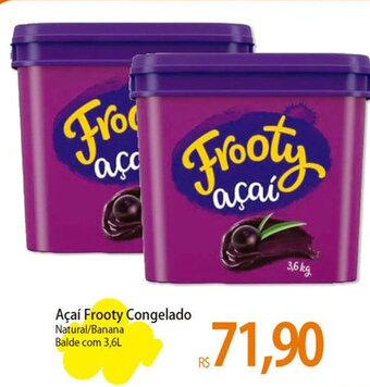Atacadão Açaí Frooty Congelado Natural/Banana Balde com 3,6L oferta