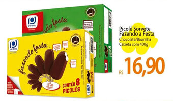 Atacadão Picolé Sorvete Fazendo a Festa Chocolate/Baunilha Caixeta com 400g oferta
