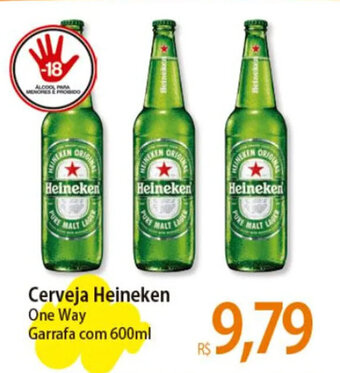 Atacadão Cerveja Heineken One Way Garrafa com 600ml oferta