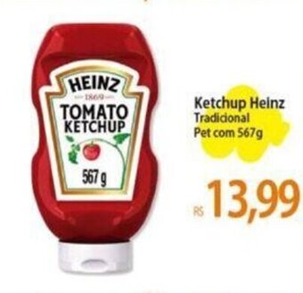 Atacadão Ketchup Heinz Tradicional Pet com 567g oferta