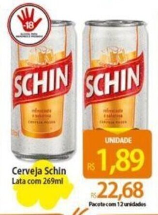 Atacadão Cerveja Schin Lata com 269ml oferta