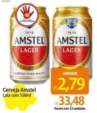 Atacadão Cerveja Amstel Lata com 350ml oferta