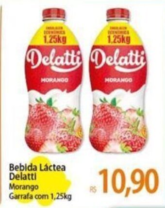 Atacadão Bebida Láctea Delatti Morango Garrafa com 1,25kg oferta