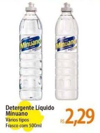 Atacadão Detergente Líquido Minuano Vários tipos Frasco com 500ml oferta