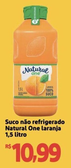 Extra Supermercado Suco não refrigerado Natural One laranja 1,5 litro oferta