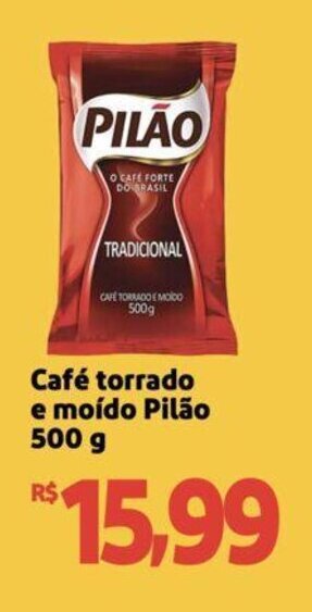 Extra Supermercado Café torrado e moído Pilão 500 g oferta
