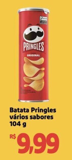 Extra Supermercado Batata Pringles vários sabores 104 g oferta