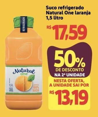 Extra Supermercado Suco refrigerado Natural One laranja 1,5 litro oferta