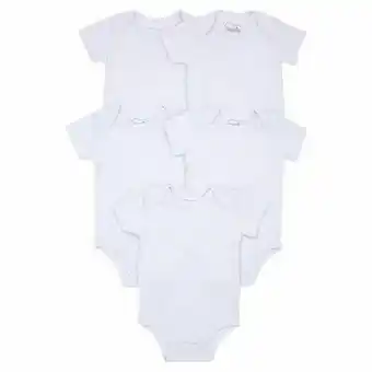 Pão de Açúcar Conjunto de bodies manga curta - 5 peças - 100% algodão - branco - minimi - rn oferta