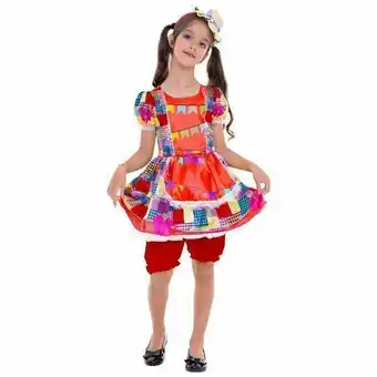 Pão de Açúcar Fantasia infantil - vestido bandeirinhas - festa junina - regina festas - m oferta
