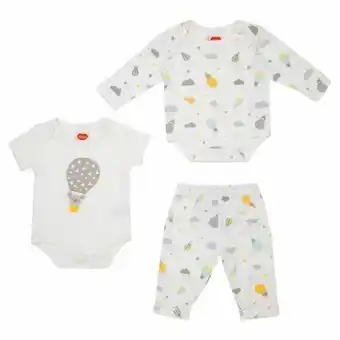Pão de Açúcar Conjunto de bodies - 3 peças - 100% algodão - off white - minimi - p oferta