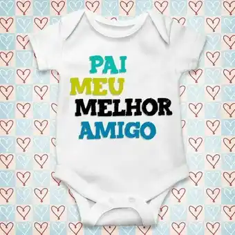 Body pai meu melhor amigo rn azul bebê unissex