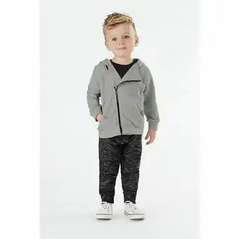 Conjunto infantil - jaqueta e calça - algodão e poliéster - biker - mescla - malharia cristina - 1